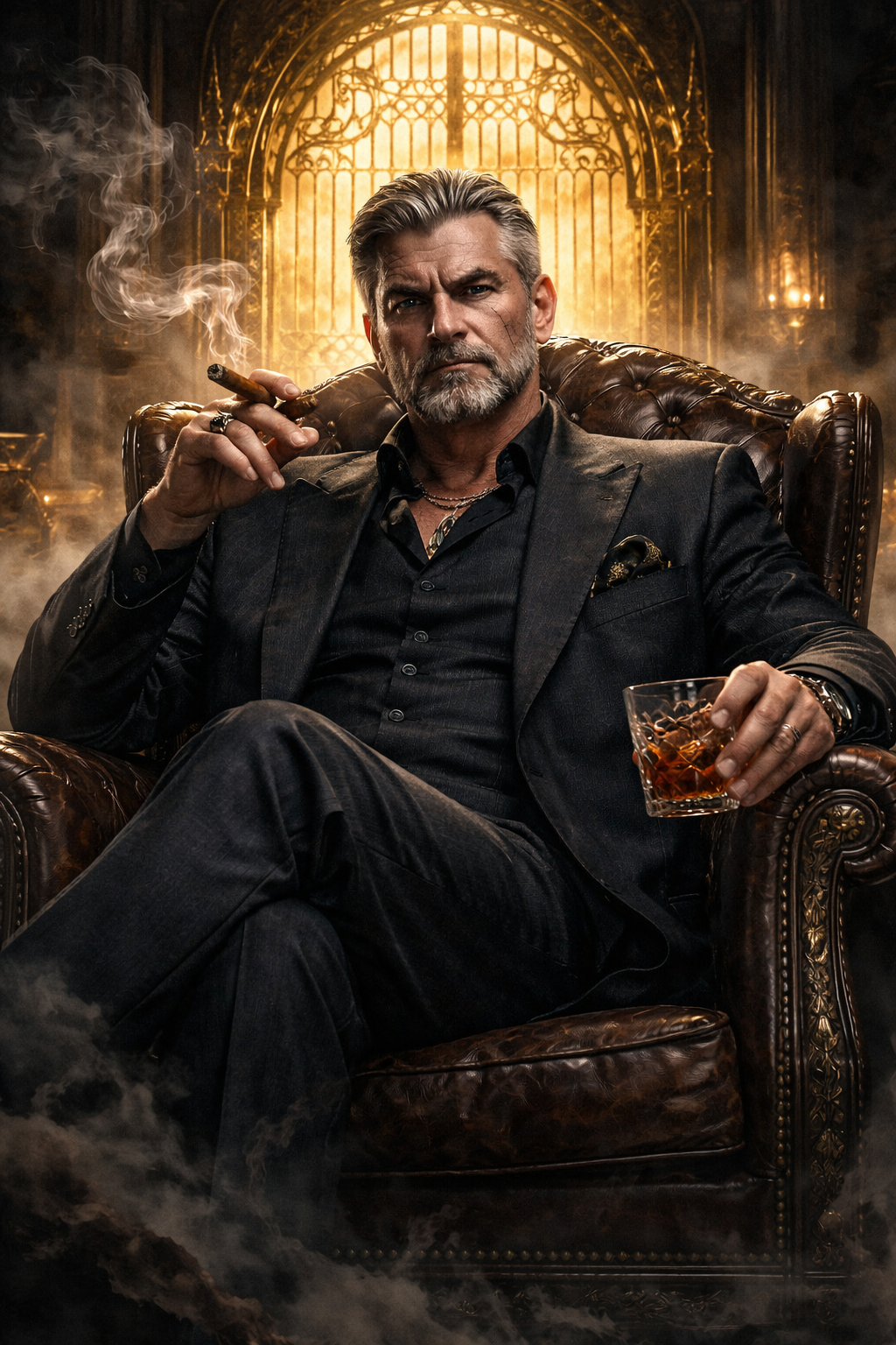 The Gatefather at his chair — come sit down